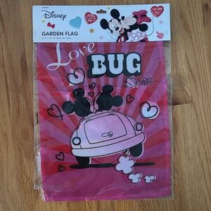 BNWT Disney Pink Love Bug Garden Flag